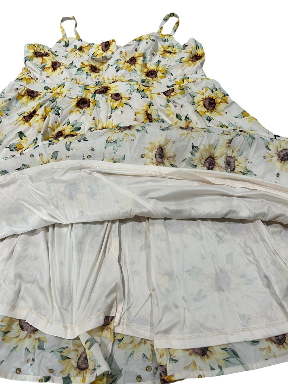Torrid Sunflower Mini Poplin Tie Front Skater Dress Sz 3X = 22-24 NWT Plus Size - Picture 7 of 16